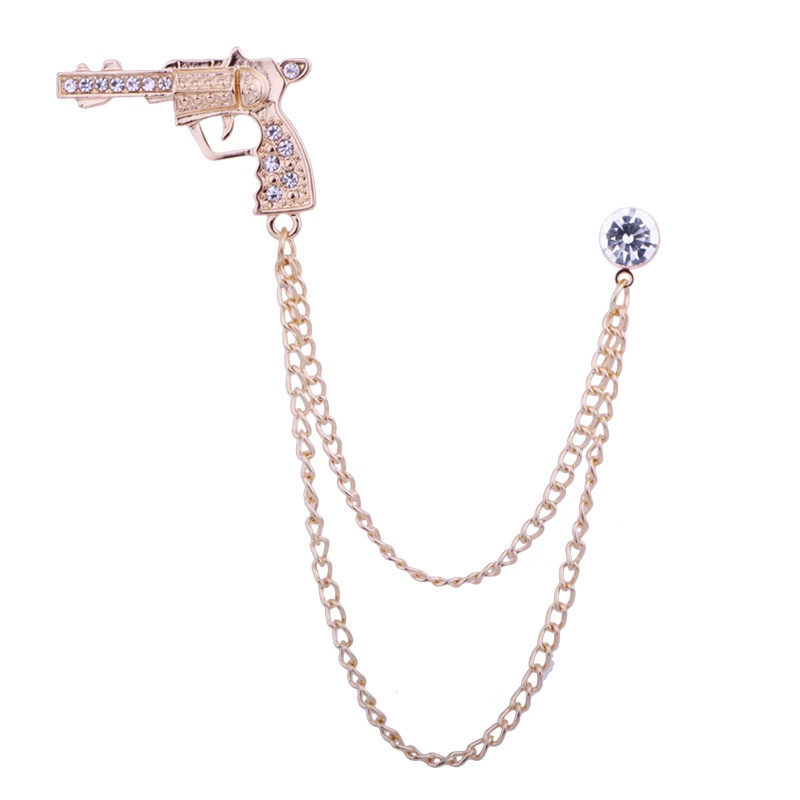 EFAN Cài Ngực Áo Hình Súng Lục Sáng Tạo Cho Nam