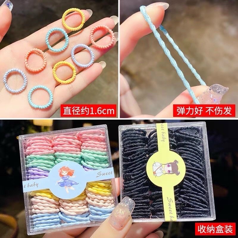 Sét 5 chun buộc tóc  cho bé gái