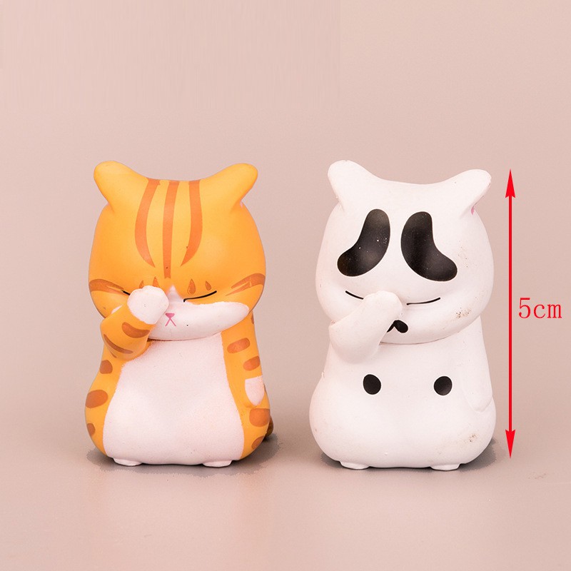 Mô hình chú mèo ôm đầu thất vọng ngộ nghĩnh size 5 cm