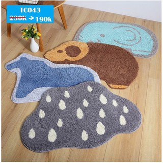 THẢM CHÙI CHÂN CHỐNG TRƯỢT HÌNH THÚ NGỘ NGHĨNH ĐẸP CAO CẤP