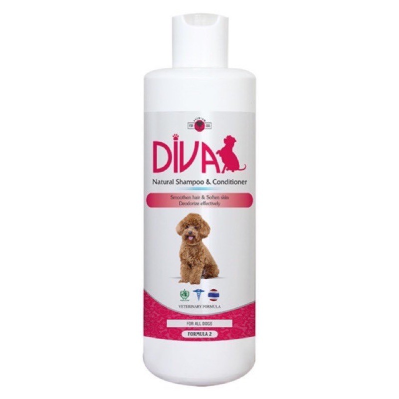 Siêu Rẻ Sữa tắm cho chó DIVA dưỡng ẩm khử mùi 260 ml