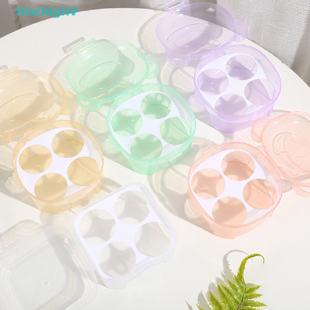 Hộp 4 Ngăn Đựng Mút Trang Điểm Tiện Dụng