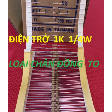 Điện Trở 1K 1/4W 5% Loại Chân To Bằng Đồng