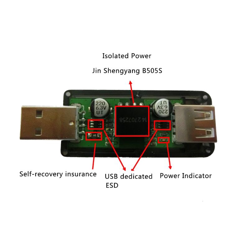 Bộ cách ly USB sang USB cấp công nghiệp kỹ thuật số kèm vỏ tốc độ 12Mbps ADUM4160/ADUM316
