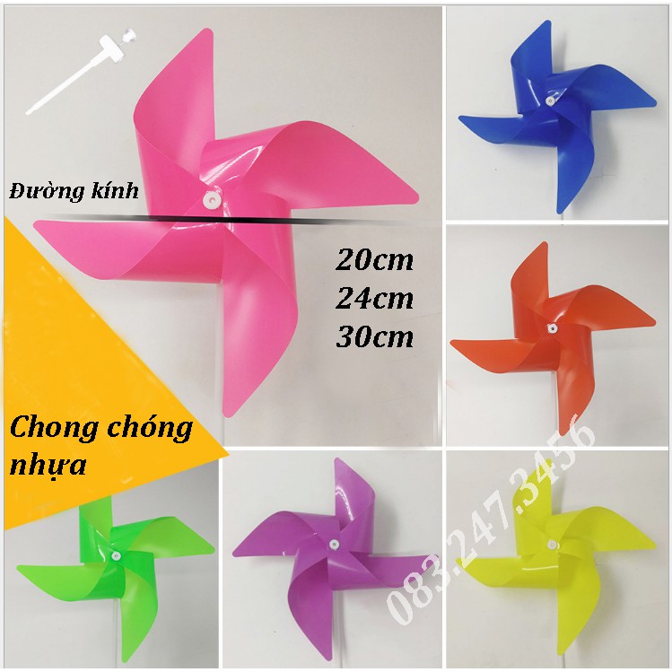 100 chong chóng nhựa rẻ size 20cm kèm phụ kiện giá rẻ !!!