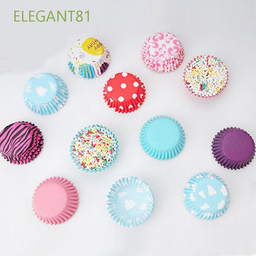 Set 100 Giấy Lót Làm Bánh Cupcake Nhiều Màu Sắc Chống Dầu Tiện Dụng