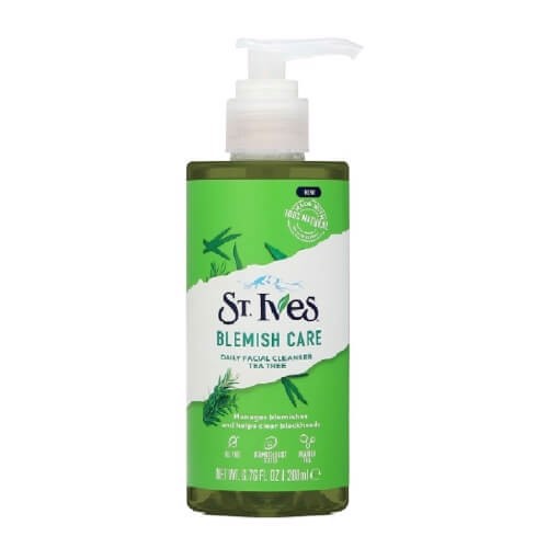 [ST.IVES] Gel Rửa Mặt Chiết Xuất Tràm Trà St.Ives Blemish Care Daily Facial Cleanser Tea Tree 200ml