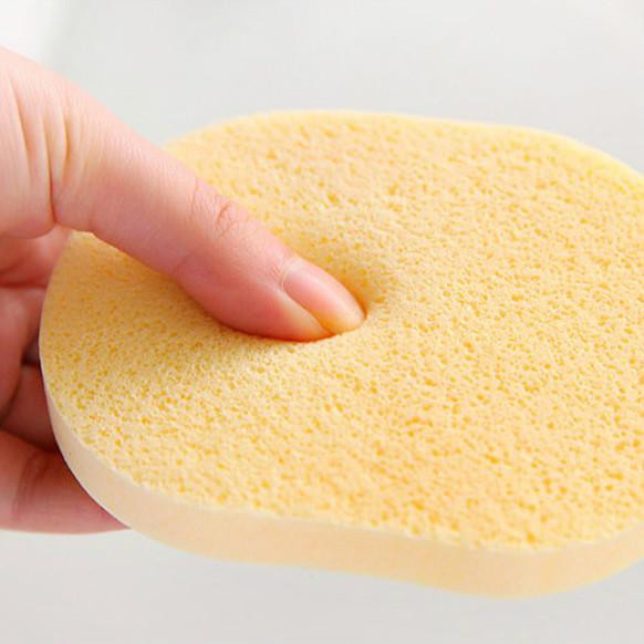[Hàng mới về] Mút rửa mặt hình tròn chất liệu sợi gỗ tự nhiên chất lượng cao