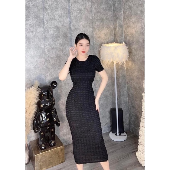 Đầm Body Thun Xốp QC hở Lưng có sẵn mút ngực
