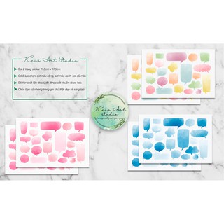 Set 2 tờ sticker bong bóng hội thoại (speech bubbles) trang trí sổ planner