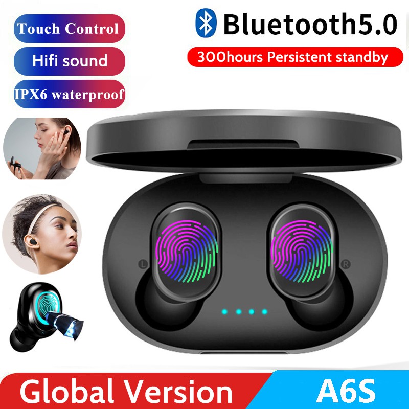 Tai Nghe bluetooth 5.0 Mipods A6S - Chống ồn- Chống nước - Có Micro - Sử dụng cho cả Android &amp; IOS