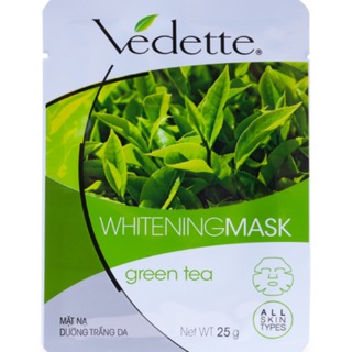Combo 5 gói Mặt nạ giấy dưỡng trắng Trà xanh Vedette 25g