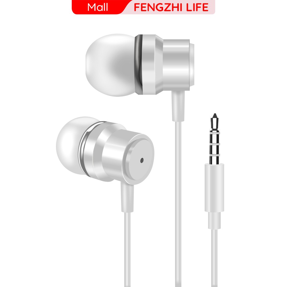 Tai nghe FENGZHI K3L jack 3.5mm có dây nhét tai chính hãng dành cho iPhone Samsung Oppo Vivo Huawei Xiaomi