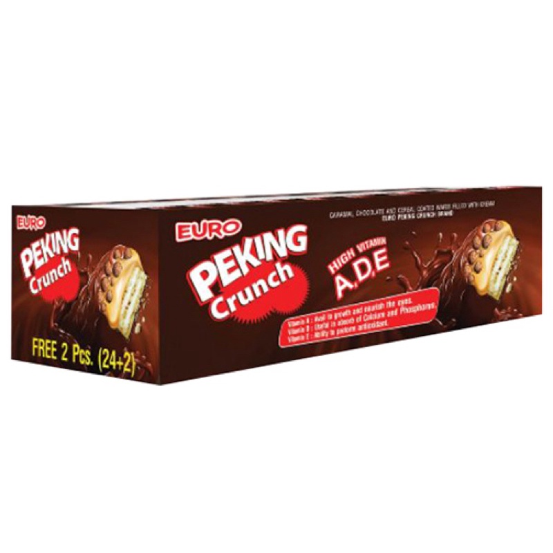 BÁNH XỐP PEKING CRUNCH EURO PHỦ SOCOLA CARAMEN 312G