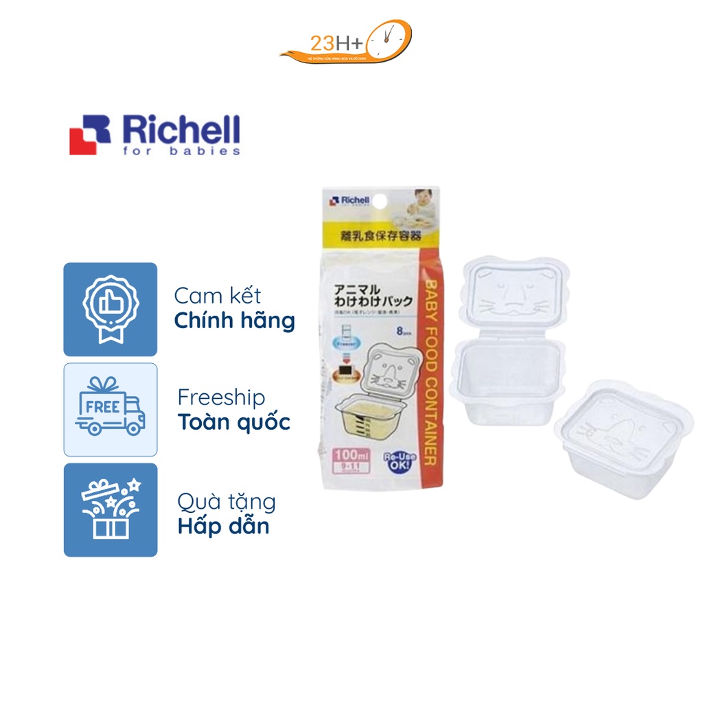 Bộ hộp trữ thức ăn dặm Richell