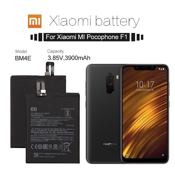 Pin Xiaomi Pocophone F1 (BM4E) 3900/4000 mAh xịn bảo hành 6 tháng