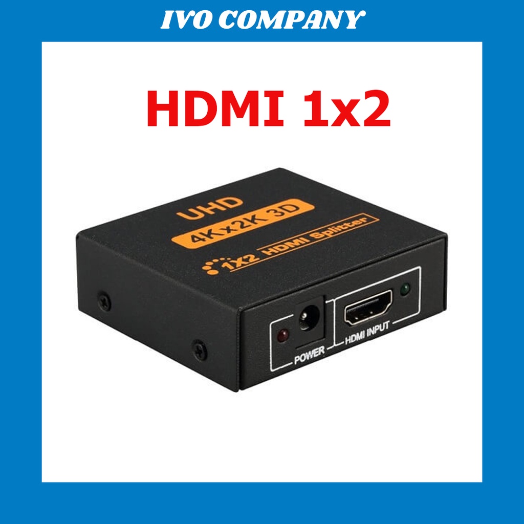 Bộ Chia HDMI 1x2 Không Suy Hao Có Cấp Nguồn