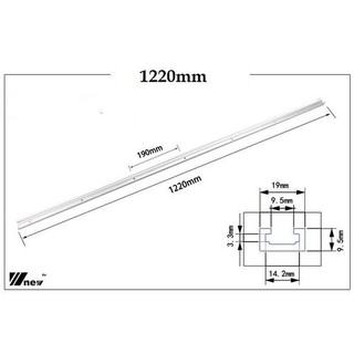 Thanh ray trượt bàn cưa 1200mm dùng cho máy cưa và máy phay