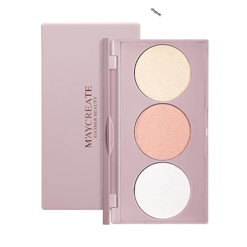 Phấn bắt sáng 3 màu/ phấn highlight/ Highlight powder/ Highlighter Maycreate | BigBuy360 - bigbuy360.vn