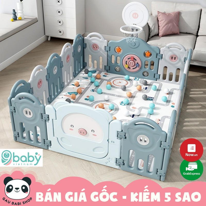 FREESHIP !!! Bộ quây cũi nhựa cho bé hình heo 9BABY