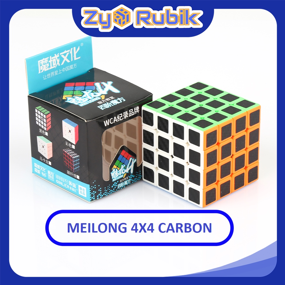 Rubik 4x4 Carbon MoYu MeiLong - Đồ Chơi Rubik Khối Lập Phương Rubik 4 Tầng Carbon Moyu Meilong - Zyo Rubik