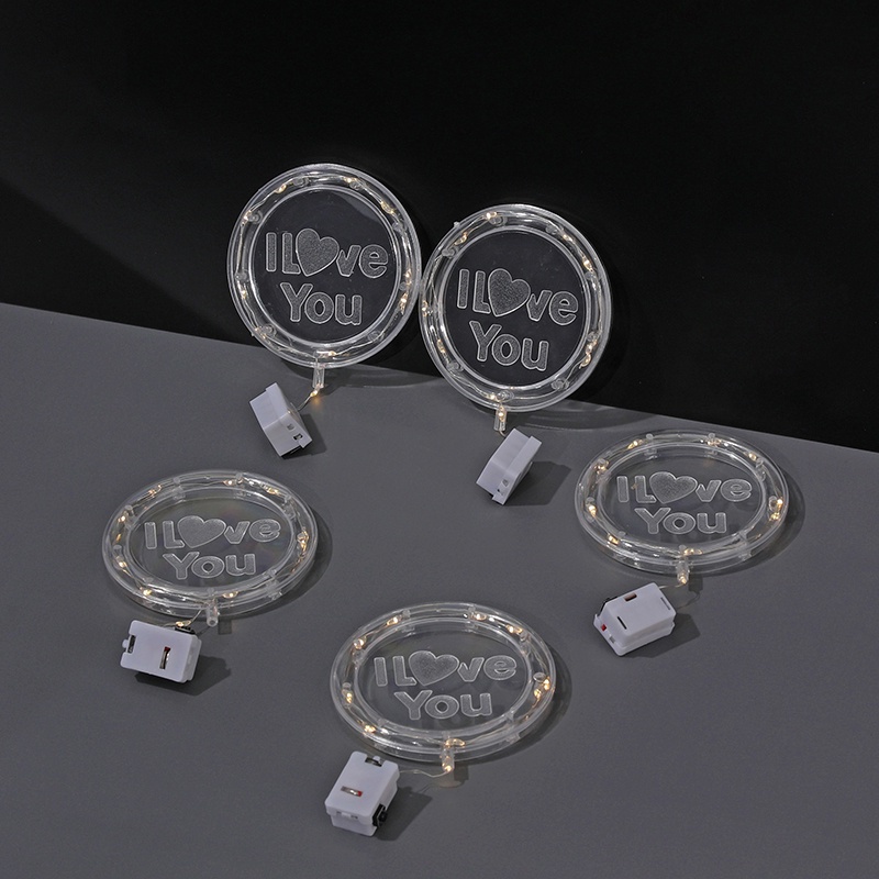 LED I Love You Night Light Birthday Cake Gift Packaging Decoration Neon Lamp Wedding Bouquet Party Christmas Supplies