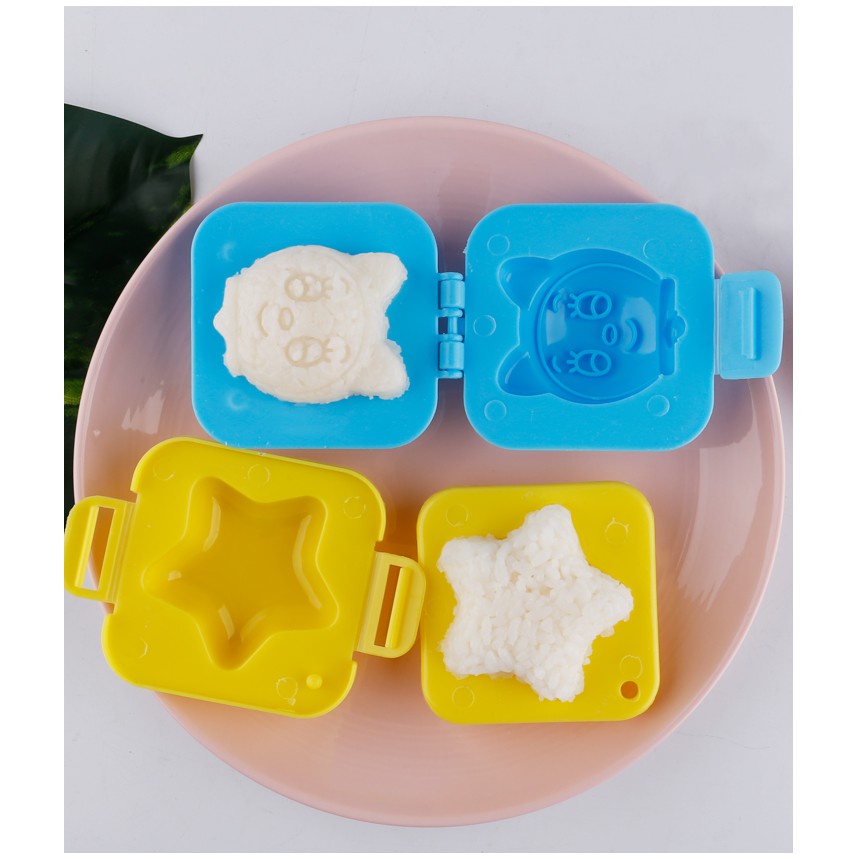 Combo 6 Khuôn ép cơm, ép trứng bento nhiều hình dễ thương