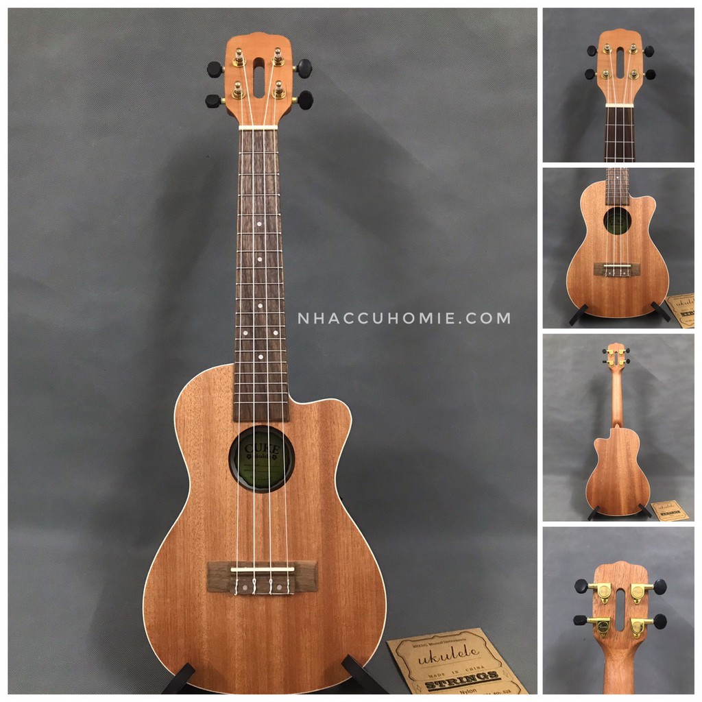 ĐÀN UKULELE CONCERT 23'' KHUYẾT CUKE KHÓA GOLD