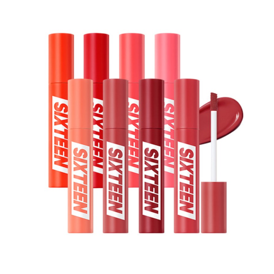 Son Kem Siêu Lì, Mịn Môi, Lên Màu Chuẩn 16Brand Fruit Chu Tint 4.5g