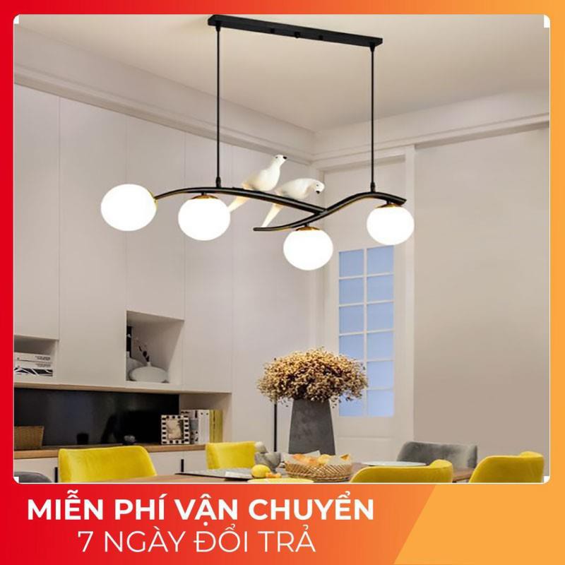Đèn thả bàn ăn phòng bếp hình con chim màu đen ánh sáng trắng hoặc vàng bảo hành 12 tháng Lỗi 1 đổi 1