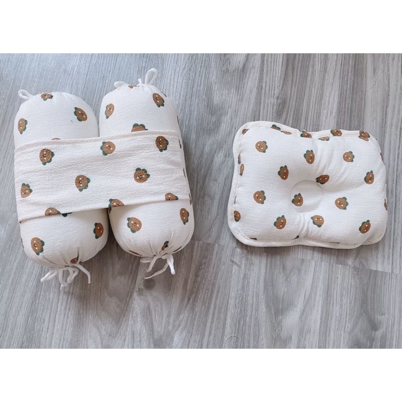 Bộ gối chặn vải xô sợi tre cao cấp cho bé sơ sinh
