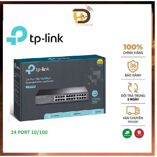 Bộ chia mạng,Switch chia mạng TP-LINK 24 Port 10/100Mbps TL-SF1024D Chính hãng