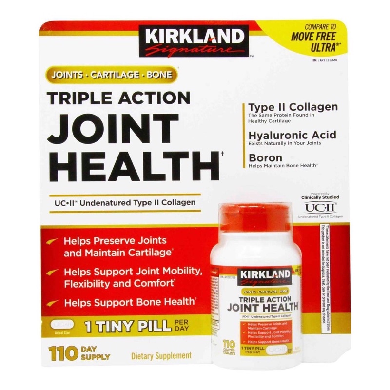 Viên uống bổ xương khớp Kirkland Signature Triple Action Joint Health 110 viên của Mỹ