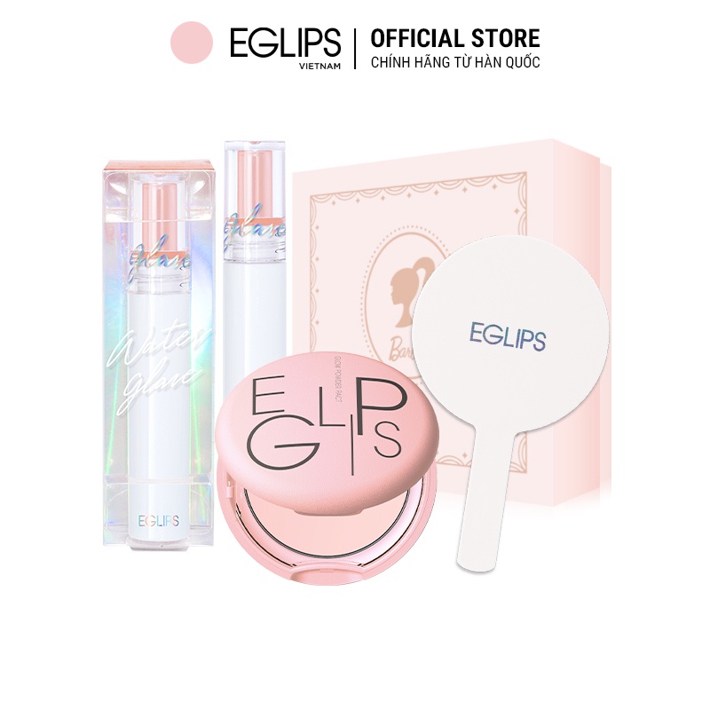 Glow & Shine Combo - 1 Phấn phủ Glow Powder Pact 8g + Son bóng Water Glaze Tint 4g + 1 gương Eglips 5g + Hộp 7g | BigBuy360 - bigbuy360.vn