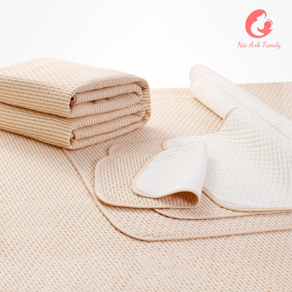 Tấm lót chống thấm cotton hữu cơ tự nhiên 4 lớp, thoáng khí
