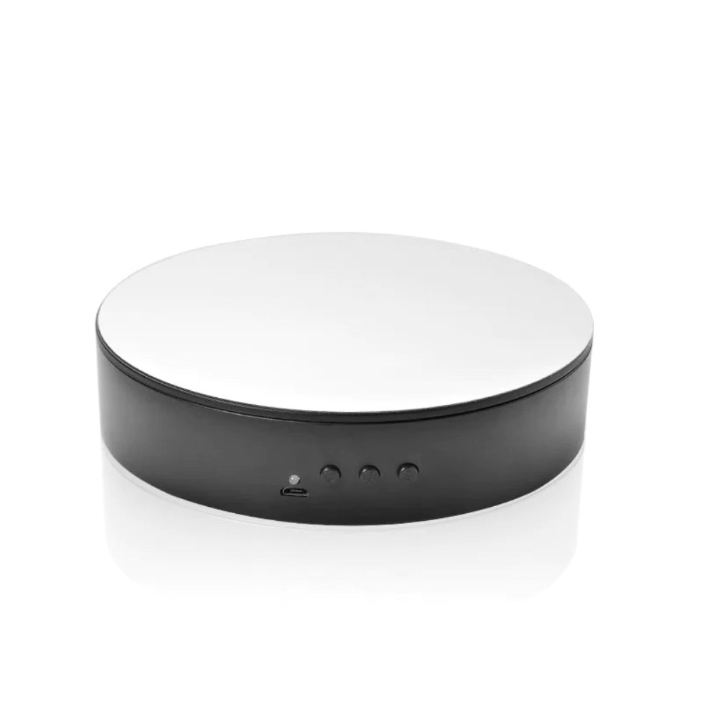 Bàn Xoay, Đế Xoay Mini Chụp Hình, Trưng Bày Sản Phẩm/ Mô Hình, Pin + Điện 220V, Size 15cm, Dùng Livestream Bán Hàng