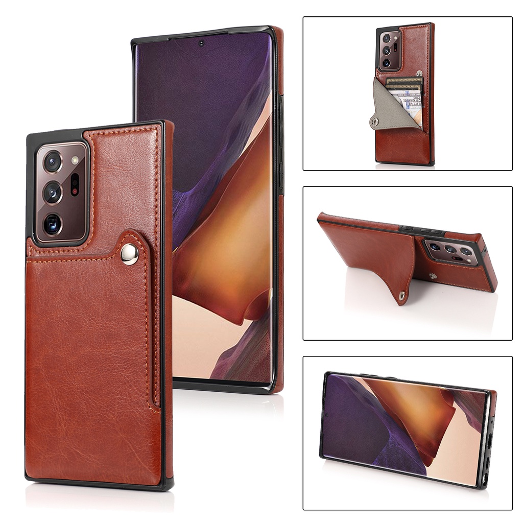 Bao Da PU Điện Thoại Nắp Lật Nam Châm Kiêm Ví Đựng Thẻ Samsung Galaxy Note 8 / Note 9 / Note 10 / Note 10 Plus / Note 20 / Note 20 Ultra Vỏ