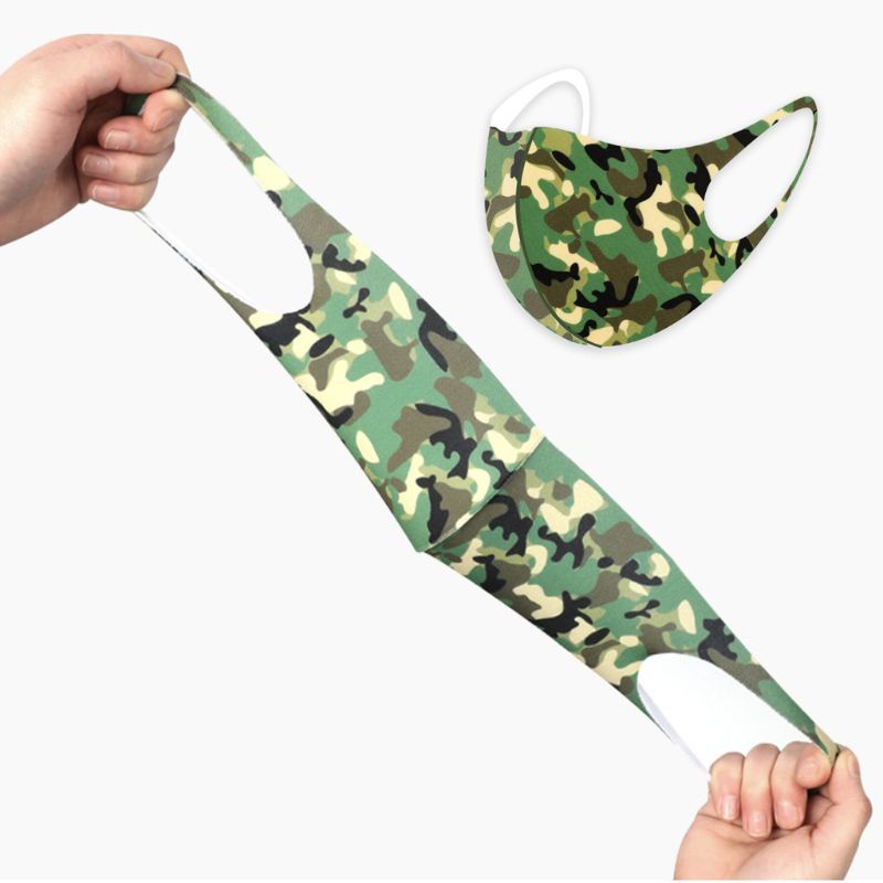 Set 3 Khẩu Trang Cotton Rằn Ri Bảo Vệ Mặt Chống Gió Cho Thanh Thiếu Niên