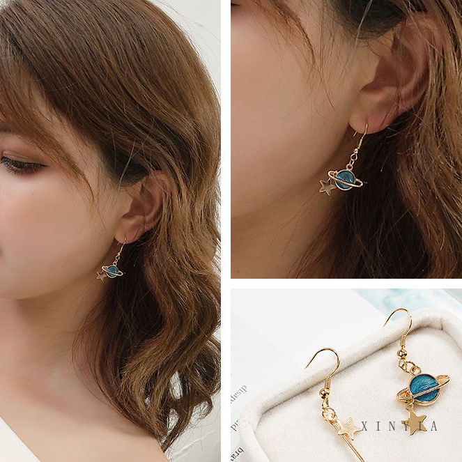 Set bông tai nữ dáng dài thiết kế hình dạng độc đáo phong cách Hàn Quốc