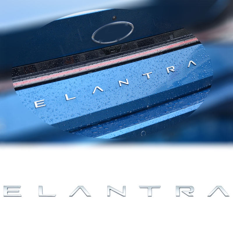 Nhãn Dán Trang Trí Đuôi Xe Hơi In Chữ ELANTRA Bằng ABS Cho Hyundai Solaris ix35 i20 i30 i40 Tucson