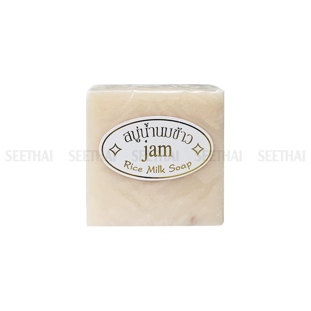 Xà bông cám gạo JAM RICE MILK Thái Lan 65gr - xà bông cục cám gạo Thái Lan - sạch da mềm mịn