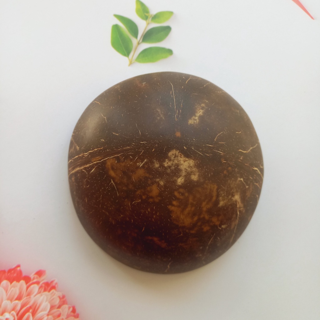 Bát Gáo Dừa Sơn Mài Nghệ Thuật Hình Hoa Ly Thanh Nhã, Bát Dừa Ăn Salad, Smoothie, Đồ Tráng Miệng, Decor Của Vitrapro