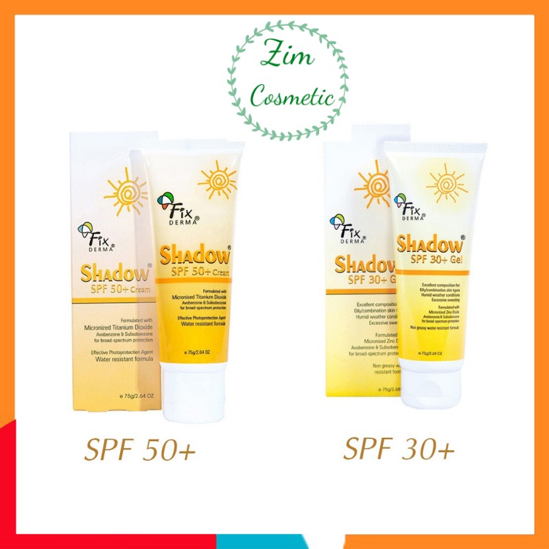 Kem chống nắng Fixderma shadow SPF 50+ cream 75gram