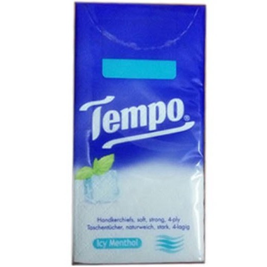 Combo 5 khăn giấy Tempo Icy Menthol - Hồng Kông - 05 Gói