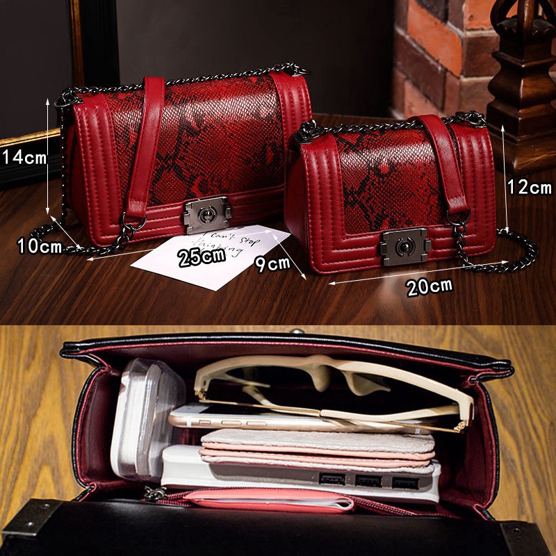 Túi xách nữ đeo chéo CL Boy da trăn cưc đẹp TX06 túi đeo chéo -chip xinh