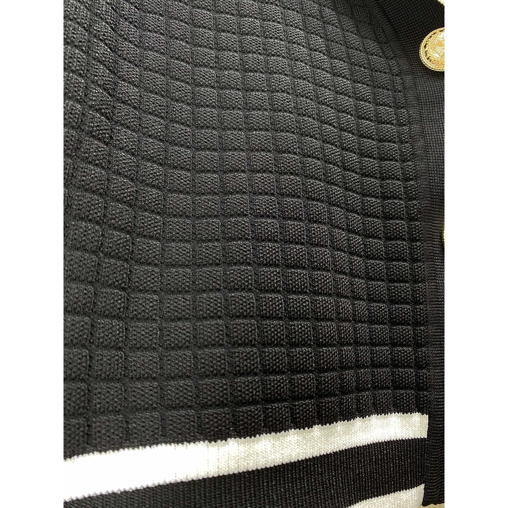 Áo khoác len croptop nữ thời trang cao cấp Balmain phong cách trẻ trung, thu hút