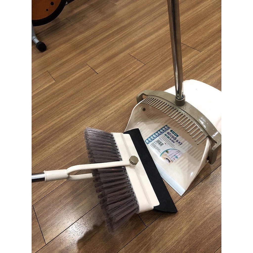 Bộ chổi kèm hốt rác ,cây chổi 2in1 thiết kế gồm 1 chổi và 1 hốt rác có gạt nước vô cùng tiện dụng