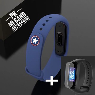 Dây đeo Xiaomi Mi Band 4 Captain America + 1 miếng dán màn hình cao cấp