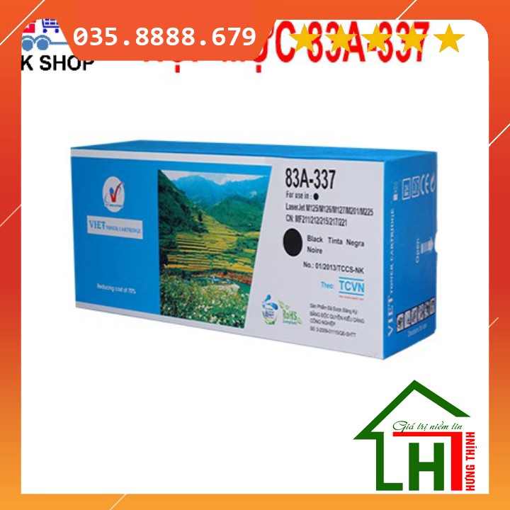 [ Chính Hãng ] Hộp Mực Máy In 83A-337 (Viet Toner) Hưng Thịnh computer