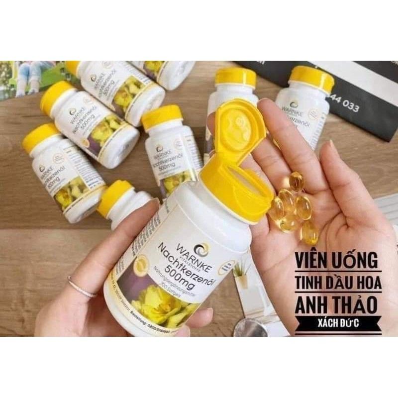 Tinh Dầu Hoa Anh Thảo Đức Warnke Nachtkerzenol 500mg lọ 100 viên [HÀNG CHÍNH